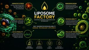 Oxidative stress, antioxidant bioavailability and liposomal technology – Liposome Factory infographic